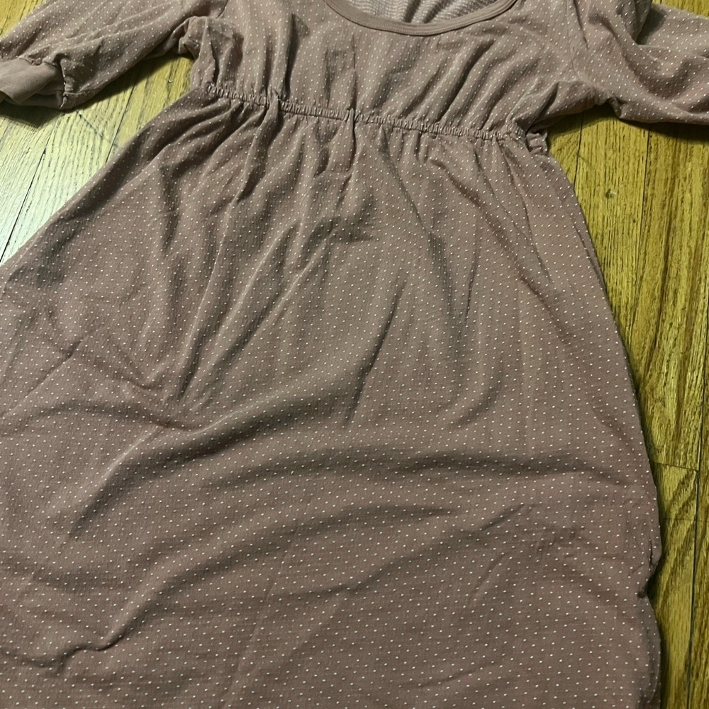 Chic Brown Dress with Polka Dots